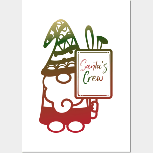 Santa's Crew Christmas Helpers Family Posters and Art